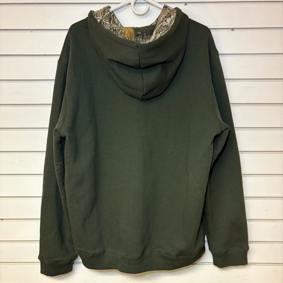 2/$20 Realtree Mens XL New Condition Green Zip Hoodie Hooded Jacket Sweater Camo - Picture 6 of 9